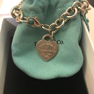 Tiffany & Co Sterling Silver Heart Tag Bracelet